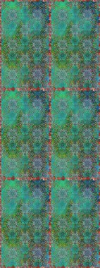 Renkli Yaz Temalı Kusursuz Arkaplan. Yeşil renkli çiçekler. Düz Çiçek Elementleri Tasarımı. Raster illüstrasyonunda kusursuz çiçek deseni.