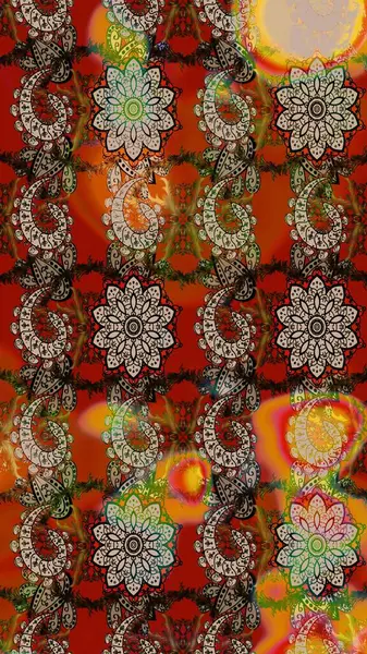 Kahverengi ve bej renkli kıvırcık çiçekler kahverengi ve bej renklerde. Klasik çiçek tasarımı elementleri. Raster illüstrasyonu.