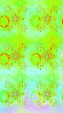 Hediye ambalaj kağıdı, tebrik kartları, posterler ve pankart tasarımı. Yeşil ve nötr renklerde çiçekler. Raster düz çiçek çizim deseni.