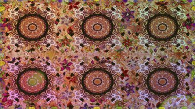 Kahverengi ve nötr renklerde altın desenli altın elementler. Klasik klasik klasik arka plan. Kusursuz klasik raster altın desenli. Geleneksel oryantasyon süsü.