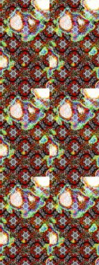 Moda baskısı. Raster illüstrasyonu. Dekorasyon ve tasarım için güzel bir desen. Çiçeğin suluboya çizimlerinin mükemmel deseni. Eski model. Suluboya çizim deseni.