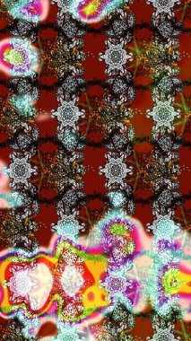 Güzel çiçek deseni. Renkli Bahar Teması eskiz kalıbı. Gri ve kahverengi renkli çiçekler. Düz Çiçek Elementleri Tasarımı.