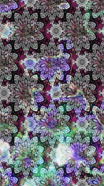 Gri ve nötr renklerde. Gri ve nötr renklerde gri ve nötr papatyalar. Raster illüstrasyonu.