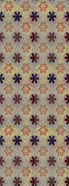 Raster Illustrasyon 'daki Çiçek Deseni' nin son moda çizimi. Düz Çiçek Elementleri Tasarımı. Renkli Yaz Temalı eskiz kalıbı. Gri ve nötr renkte çiçekler.