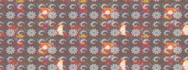 Çiçekli çiçek deseni, suluboya. Raster deseni. Küçük çiçekte güzel bir çiçek deseni..