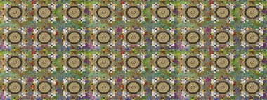 Gri ve kahverengi renklerde, altın elementli, klasik, pürüzsüz desen. Raster illüstrasyonu.