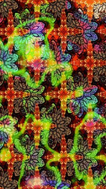 Küçük bir çiçekte eskiz deseni. Raster illüstrasyonu. Hoş bir çiçek geçmişi var. Güzel kumaş deseni.