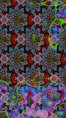 Raster Henna tarzı. Tebrik kartı geçmişi, boyama kitabı, arkaplan ve tekstil için kullanılabilir. Sınır Kızılderili çiçekli paisley patten. Etnik Mandala havlusu. Taslak süsleme izi.