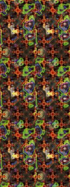 Renkli Yaz Temalı eskiz kalıbı. Sevimli çiçek raster deseni. Düz Çiçek Elementleri Tasarımı. Modaya uygun kumaş deseni.