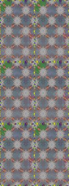 Soyut etnik raster kusursuz desen. Çiçekler. Vadinin gri ve nötr renklerinde çiçekleri.