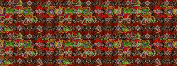 Soyut çiçek çizim kalıbı arka planı. Raster deseni. Raster illüstrasyonu. Kahverengi ve kırmızı renklerde. Küçük çiçekte sevimli çiçek deseni var..