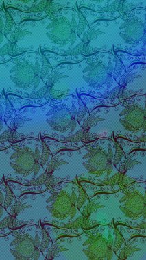 Nazik, narin çiçek arkaplanı. Çiçekli karalama şeklinde Raster çiçek deseni. Mavi renkte çiçekler.