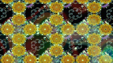 Karalama elementleri. Çizim çiçek deseni duvar kağıdı, web sitesi arka planı, ambalaj kağıdı, davetiye, broşür, afiş veya web sitesi için kullanılabilir. El çizimi Raster illüstrasyonu.