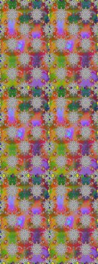 Gri ve kahverengi renklerde. Raster illüstrasyonu. Çiçek buketleriyle klasik tarzda kusursuz desen.