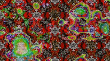 Kahverengi ve gri renkli çiçekler. Sevimli çiçek raster deseni. Düz Çiçek Elementleri Tasarımı. Renk Bahar Teması eskiz şablonu.