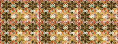 Kahverengi ve bej renklerde geleneksel, klasik, altın, pürüzsüz desen. Barok tarzında kusursuz bir doğulu süsü..