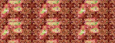 Kusursuz soyut bir arkaplan. Oriental raster klasik kırmızı, kahverengi ve altın desenli. Raster illüstrasyonu.