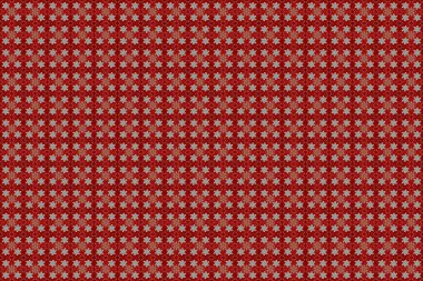 Altın elementlerle kırmızı, gri ve kahverengi renklerde kusursuz desen. Raster oryantal süs. Kusursuz altın desen.