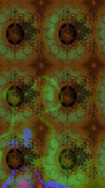 Çiçekli, yapraklı, çiçek desenli eskiz. Raster illüstrasyonu. El çizimi.