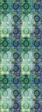 Geleneksel raster ve altın desen. Klasik oryantal desen mavi renkten üstündür. Damask pürüzsüz süsü.