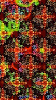 Raster illüstrasyonu. Anti-stres için soyut örnek sayfası. Siyah ve kahverengi renklerde.