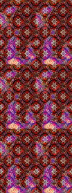 Kabile sanatı boho baskısı, klasik çiçek arkaplanı. Soyut etnik raster çizim kalıbı. Arkaplan dokusu, duvar kağıdı, kahverengi ve kırmızı renkli çiçek teması.