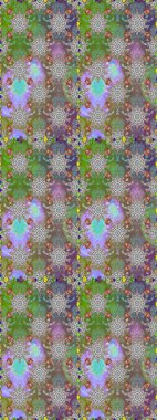 Gri renkli çiçekler. Renkli Bahar Temalı Kusursuz Arkaplan. Çiçekli, suluboya desenli kusursuz çiçek deseni. Raster illüstrasyonu. Düz Çiçek Elementleri Tasarımı.