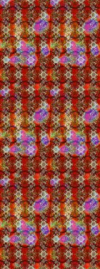 Modern, kahverengi ve kırmızı raster arka plan duvar kağıdı çizimi, klasik çizgili desenli desenli çiçekler, çiçekli süsler. Çiçekli el çizimi çizimi deseni.