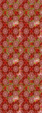 Güzel kumaş deseni. Raster suluboya deseni, narin çiçekler, kırmızı ve kahverengi çiçekler, tebrik kartı şablonu..