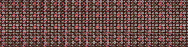 Çiçekli çiçek deseni, suluboya. Raster deseni. Süslü kumaş deseni.