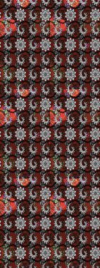 Taslak süsleme izi. Tebrik kartı geçmişi, boyama kitabı, arkaplan ve tekstil için kullanılabilir. Etnik Mandala havlusu. Sınır Kızılderili çiçekli paisley patten. Raster Henna tarzı.