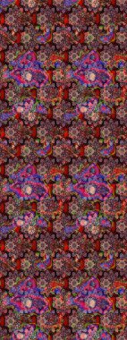 Raster illüstrasyonu. Kahverengi ve pembe renkli çiçekler. Düz Çiçek Elementleri Tasarımı. Çiçekli çiçek deseni, suluboya. Renkli Bahar Teması çizim şablonu.