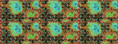 Paisley 'ler zarif çiçek desenli arkaplan duvar kâğıdı illüstrasyonları. Güzel, modaya uygun, modern, üç boyutlu sanat eseri, yeşil, desenli çiçek yaprakları ve süslemeleri var..