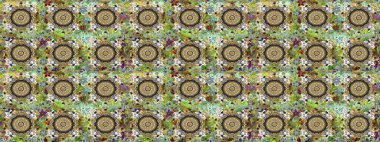 Doğulu stil altın deseni gri ve nötr renklerde altın elementlerle donatır. Raster altın desen. Kusursuz kıvırcık saçlar..