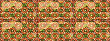 Duvar kâğıdı barok, İspanyol kumaşı. Çiçek deseni. Kahverengi ve turuncu renklerde altın elementler. Şık bir grafik desen. Kusursuz raster arkaplanı.