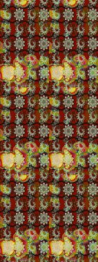 Tekrar eden çiçek arkaplanı, zarif kahverengi ve nötr çiçek duvar kağıdı. Kahverengi ve nötr renkler üzerine çiçek desenli çizimler, el yapımı papatyalar, papatyalar..