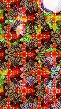 Renkli Bahar Teması eskiz kalıbı. Çiçekli eskiz arkaplanı. Çocuk stili. Düz Çiçek Elementleri Tasarımı.