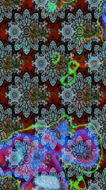 Güzel kumaş deseni. Küçük çiçekteki sevimli çiçek deseni. Raster illüstrasyonu. Güzel karalamalı çiçek deseni çiz..