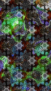 Renkli Bahar Teması eskiz kalıbı. Düz Çiçek Elementleri Tasarımı. Sevimli çiçek raster deseni. Gri ve siyah renkte çiçekler.