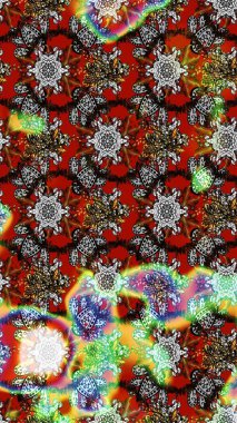 Çiçekli karalama şeklinde Raster çiçek deseni. Yumuşak, bahar çiçekli arka plan. Renkli çiçekler.