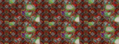 Küçük çiçekteki sevimli çiçek deseni. Raster deseni. Soyut çiçek çizim kalıbı arka planı. Raster illüstrasyonu. Gri ve kahverengi renklerde.