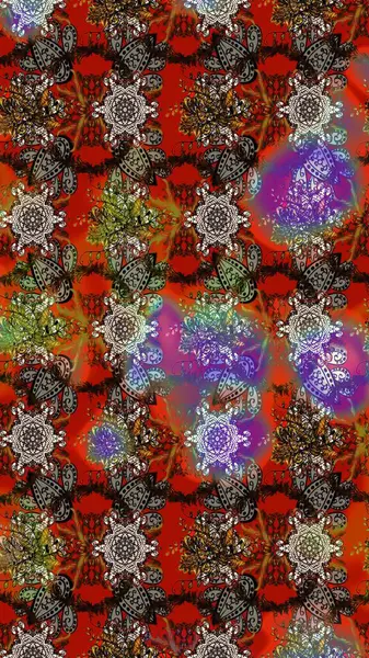 Klasik çiçek desenli. Raster 'ın taze dokusu. Yumuşak pamuk tasarımı. Paketleme, tekstil, duvar kâğıdı için çiçek eskizi. Yumuşak kiremit.