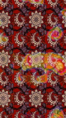 Nazik, narin çiçek arkaplanı. Kırmızı ve kahverengi renkte çiçekler. Raster çiçek desenli ve çiçekli..