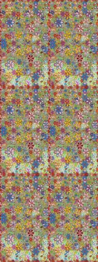 Soyut etnik raster kusursuz desen. Kabile sanatı boho baskısı, klasik çiçek arkaplanı. Arkaplan dokusu, duvar kağıdı, çiçek teması tarafsız ve yeşil renklerde.