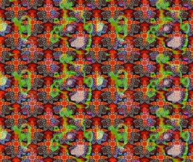 Hediye ambalaj kağıdı, tebrik kartları, posterler ve pankart tasarımı. Kahverengi renkli çiçekler. Raster düz çiçek çizim deseni.