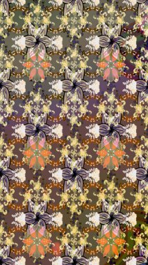 Raster çiçek izi. Çiçek rengi eskiz deseni. Klasik taslak çizimi.