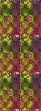 Renkli Bahar Temalı Kusursuz Arkaplan. Raster illüstrasyonunda kusursuz çiçek deseni. Düz Çiçek Elementleri Tasarımı. Kahverengi ve yeşil renkte çiçekler.