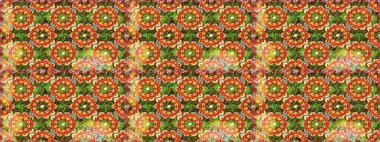 Kahverengi ve turuncu renklerde altın tekrarlayan elementlerle soyut arkaplan. Kusursuz oryantal klasik altın desen.