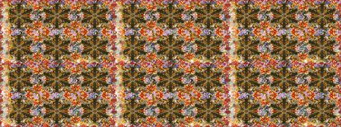 Kahverengi ve nötr renklerde altın element. Süslü raster dekorasyonu. Kahverengi ve nötr yerine altın rengi klasik barok çiçekli desenler. Lüks, kraliyet ve Viktorya dönemi konsepti.