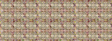 Senin tasarımın için, duvar kağıdı. Raster geometrik arka plan. Altın rengi, kusursuz çizim. Bej ve nötr renklerde altın desenli altın çiçekli elementler.